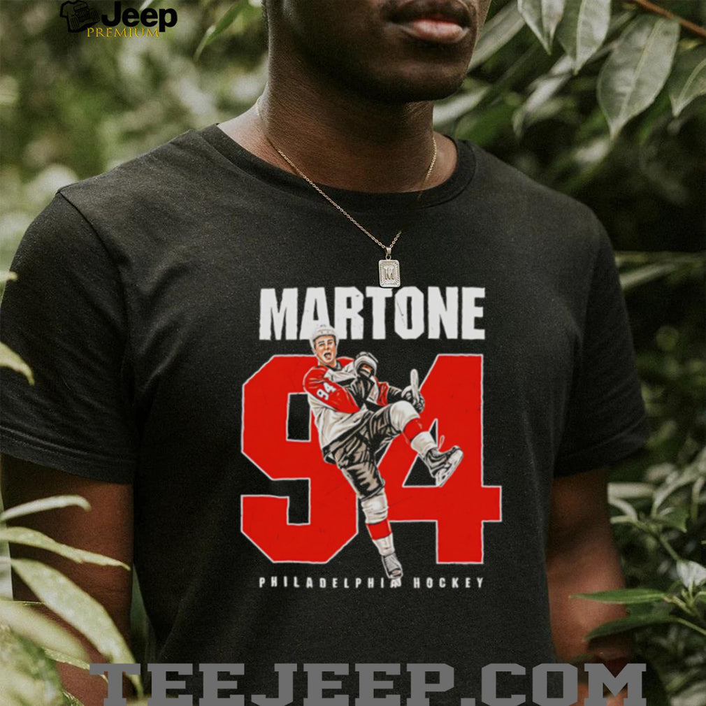 Martone 94 Philadelphia Hockey Vintage Retro Sports Legend Tribute Men Fans Athletic T Shirt