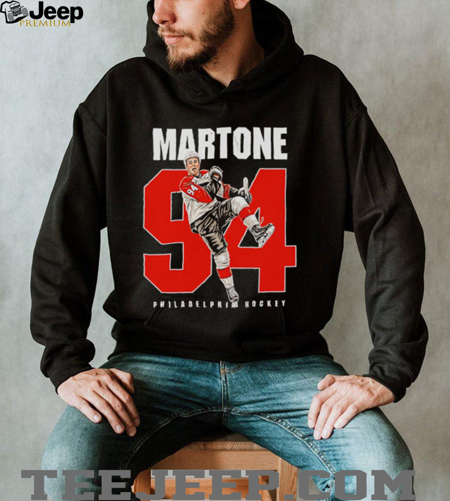 Martone 94 Philadelphia Hockey Vintage Retro Sports Legend Tribute Men Fans Athletic T Shirt
