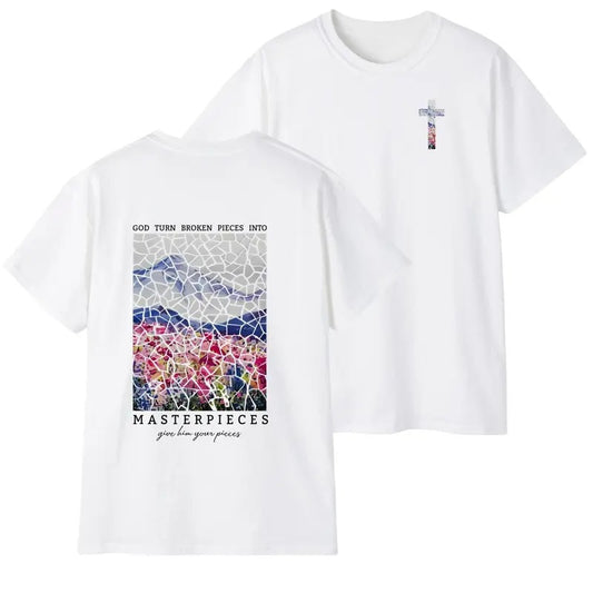 Masterpieces Christian Comfort Colors T-shirt, Bible Verse Shirt, Cross Outfit, Faith Clothing, Jesus Lover Tee, Christian Church Tee Gifts