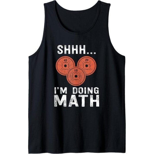 Math Lover Gym Weightlifting Funny Quote Workout Exercise Tank Top Made in USA