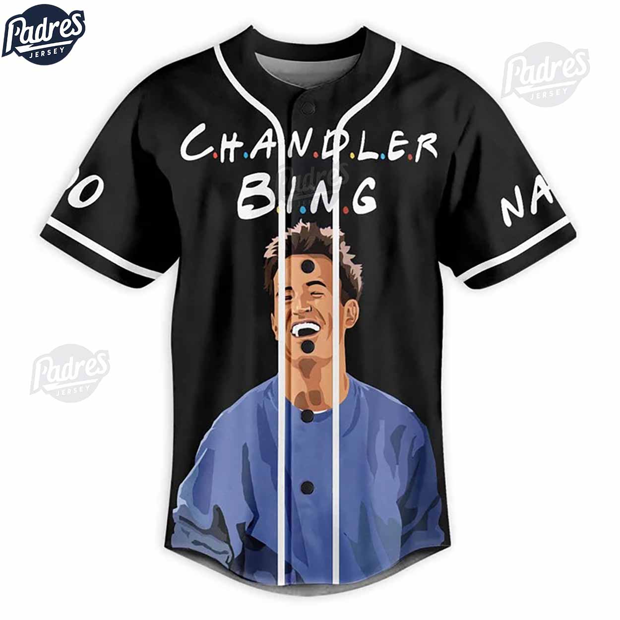 Matthew Perry Hi I'm Chandler I Make Jokes When I'm Uncomfortable Custom Baseball Jersey - Padres Jersey Oasis: Elevate Your Baseball Style Game