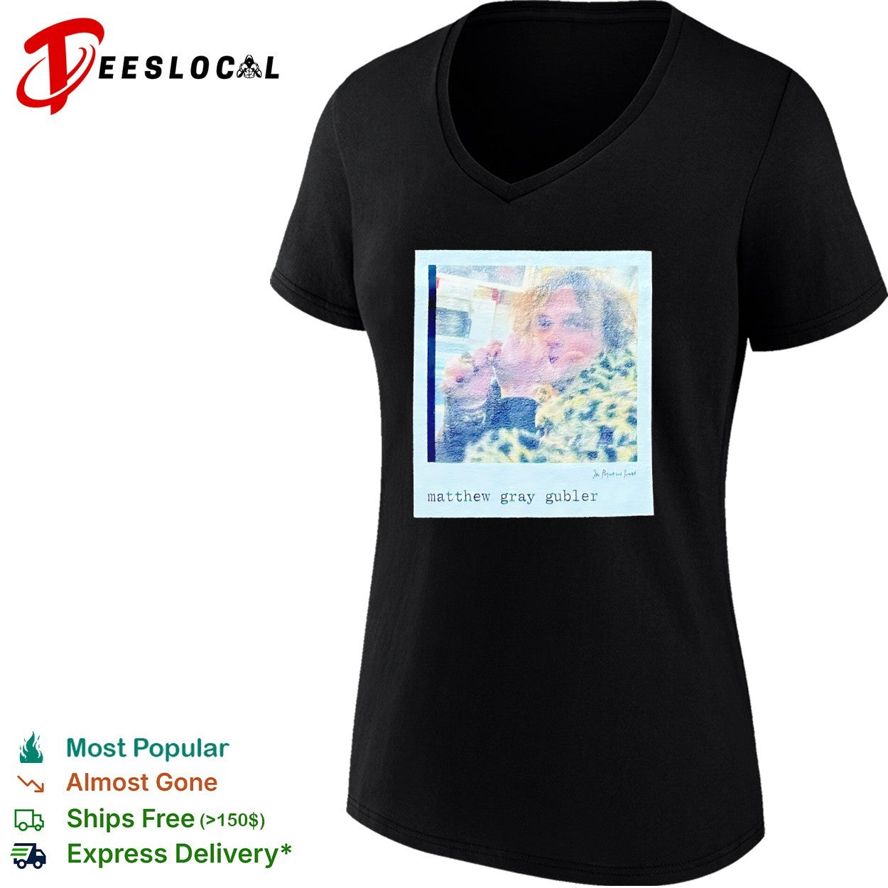 Matthew Gray Gubler In Print We Trust Polaroid shirt
