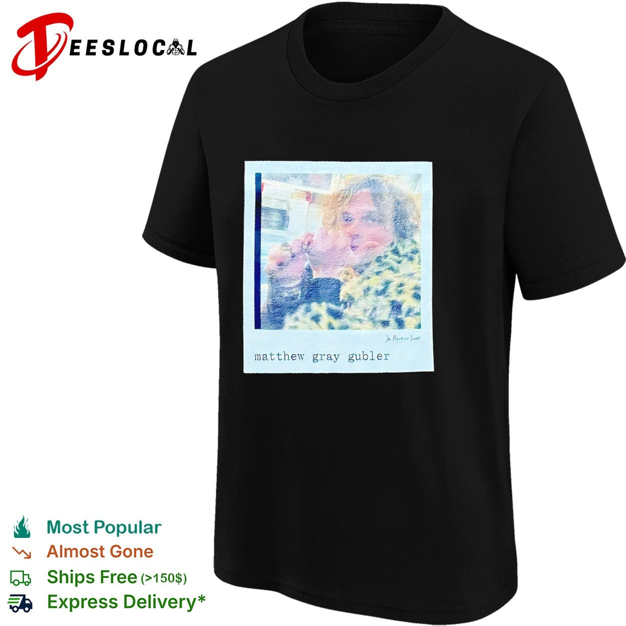 Matthew Gray Gubler In Print We Trust Polaroid shirt