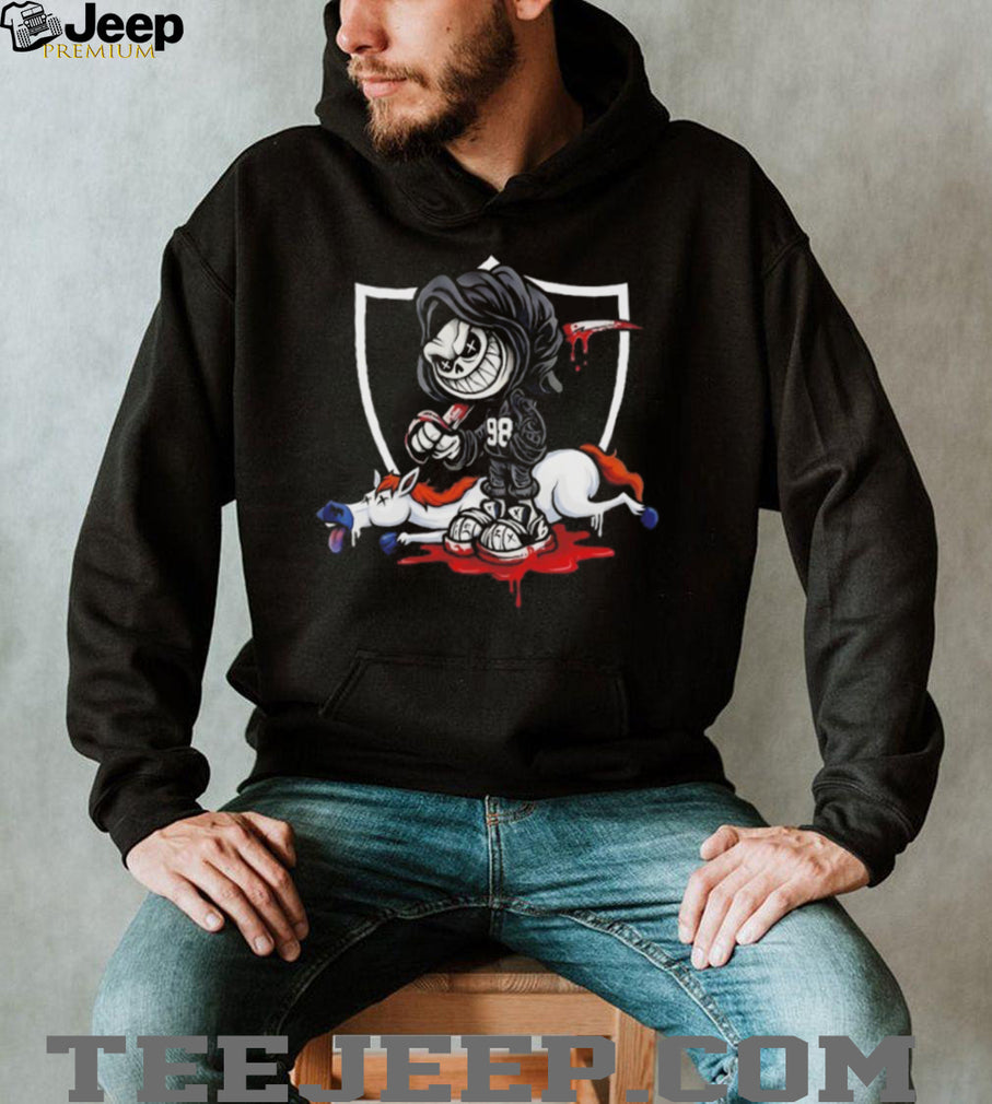 Maxx Crosby Raiders Skeleton Reaper Custom Logo Parody T Shirt