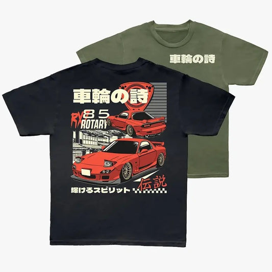 Mazda RX-7 FD3S Rotary Sports Car Japanese Drift Culture T-Shirt , FOR UNISEX ,GIFT FOR HIM AND HER Menswear Top Underwear Tshirt
