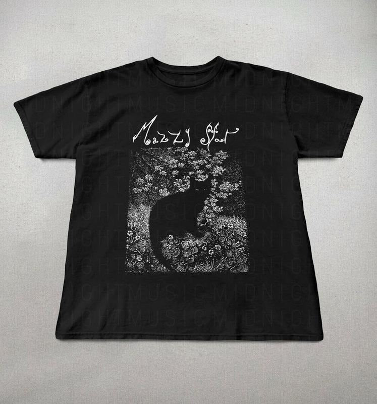 Mazzy Star Cat , 90s Alternative Rock, Hope Sandoval , Mazzy Star Fan Gift, Unisex Shirt, Music Gifts, Cat Shirts, Cute Shirts T-Shirt Unisex