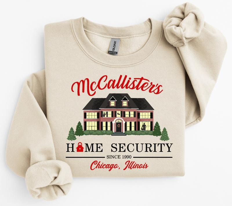 McCallister Home Security Sweatshirt, Home Alone Sweater, Christmas Movie Sweater, Funny Christmas Sweatshirt, McCallister Hoodie