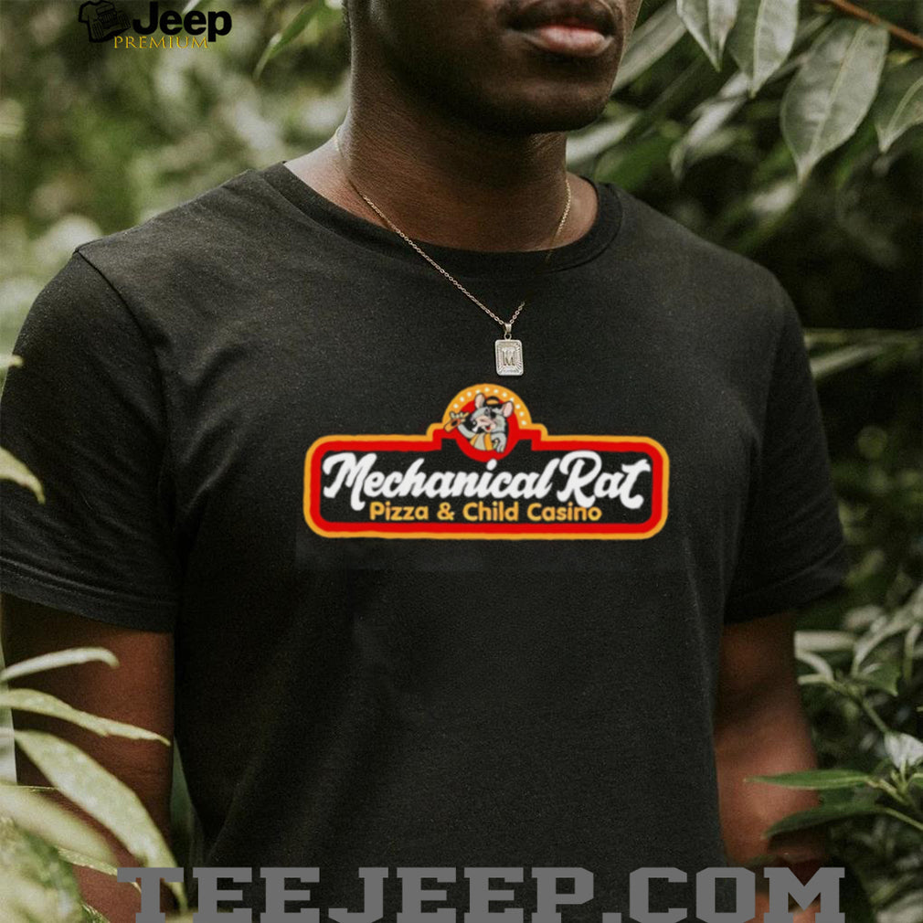 Mechanical Rat Pizza and chil Casion graphic shirt