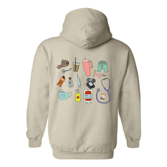 Medical Essentials Hoodie - Fun and Colorful Healthcare Design, Perfect for Medical Professionals and Enthusiasts, Ideal for Casual Wear, Comfortable and Stylish, Hoodie For Men, Hoodie For Women