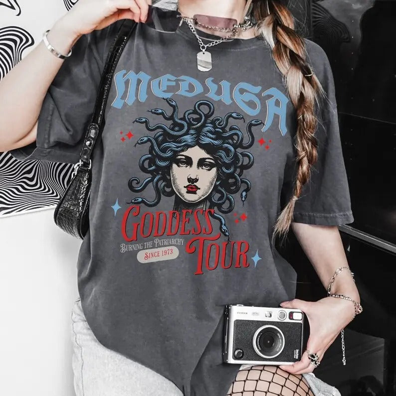 Medusa Shirt  Gothic Clothes Goth Clothes Dark Academia Snake Shirt Fuck The Patriarchy Burn The Patriarchy Medusa Athena...