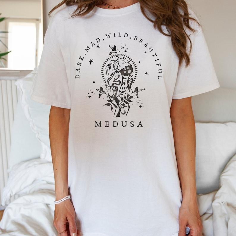 Medusa Shirt Greek Mythology Greek Goddess Greek Apparel Light Academia Snake Shirt Snake Sweater Medusa Costume Witchy Clothes