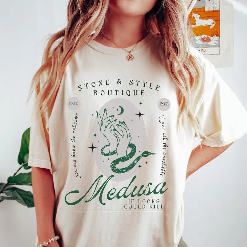 Medusa Shirt Greek Mythology Medusa Renaissance Shirt Greek Goddess Greek Dress Mythology Shirt Dark Academia Clothing Snake Shirtstyle{n002}3