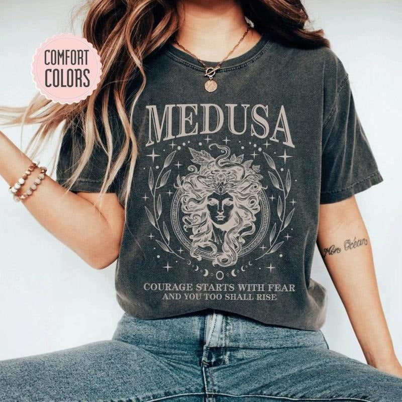 Medusa T-Shirt - Greek Mythology Goddess Tee, Greek Apparel, Mythology Snake T-Shirt, Mystical Medusa Costume, Looks...
