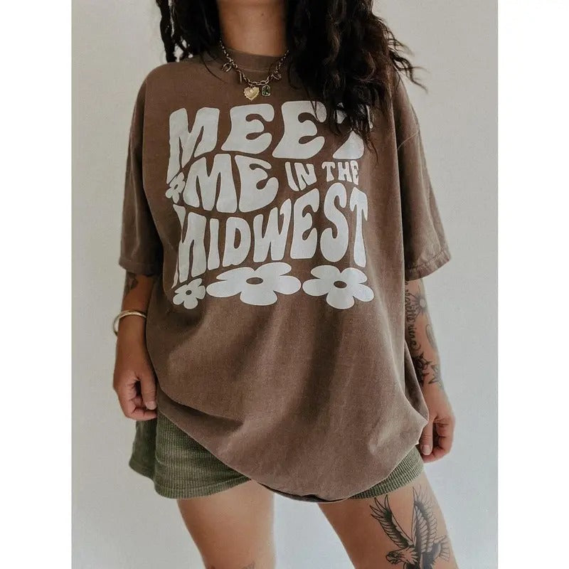 Meet Me In The Midwest Tee, midwesterner shirt, Midwest is best, trendy Midwest tee Hoodie, Sweatshirt | WearSparks.com