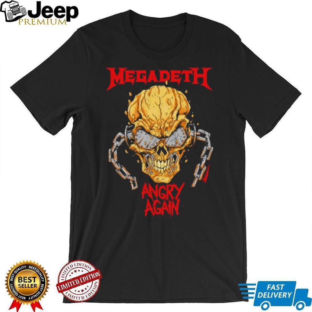 Megadeth Angry Again Skull Metal Band Concert Graphic T Shirt
