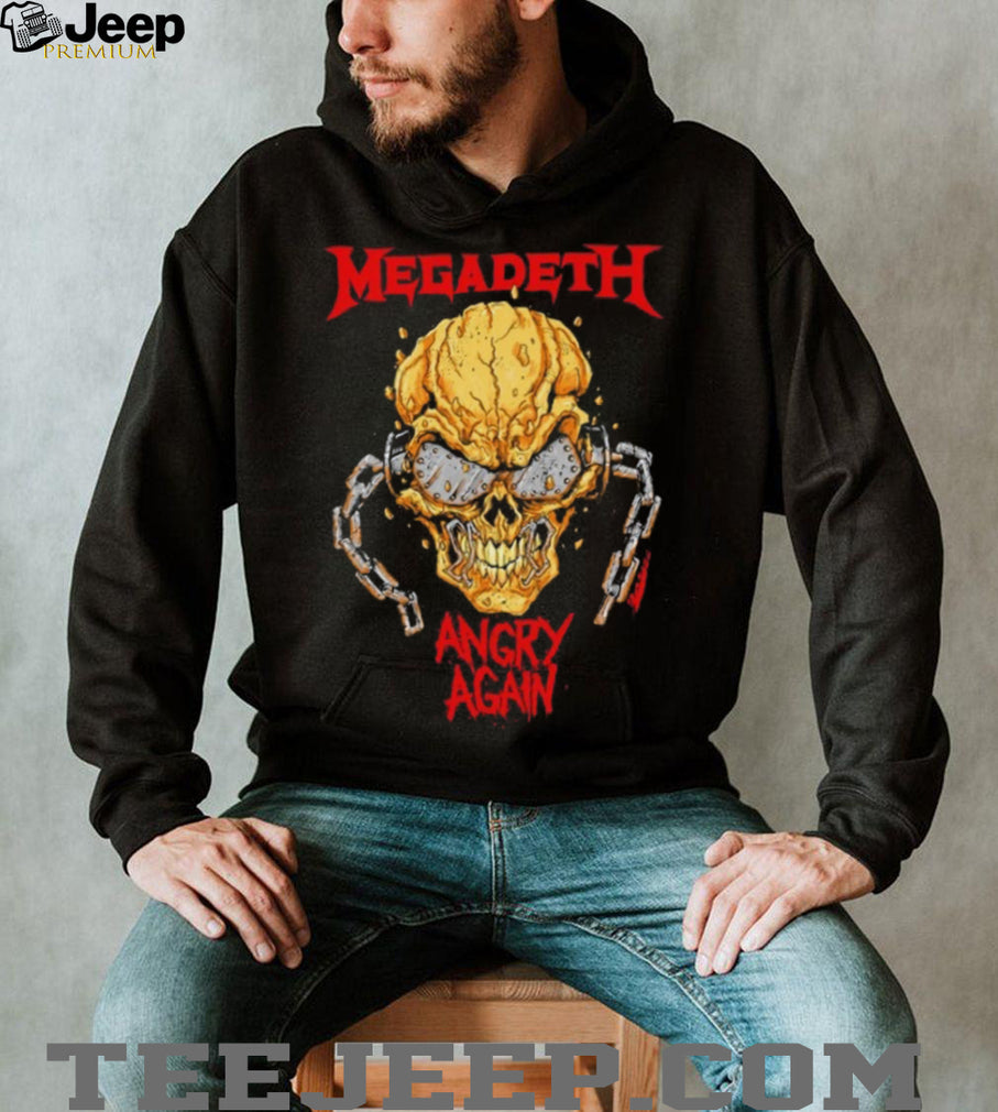 Megadeth Angry Again Skull Metal Band Concert Graphic T Shirt