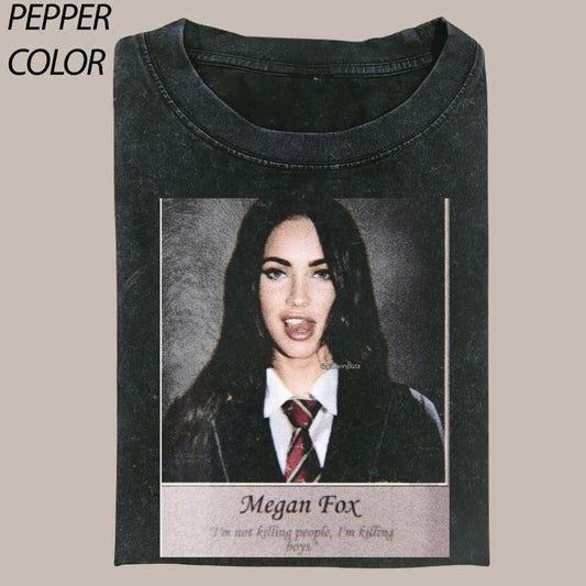 Megan Fox Vintage 90's Graphic Unisex Shirt, Bootleg Rap Design Crew Neck T-Shirt, Rap Gift for Him Her Womenswear Tops