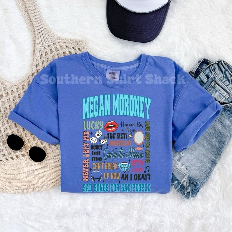 Megan Moroney Collage t shirt  | Flo Blue comfort colors t shirt | Western Country Music T shirt