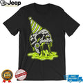 Melting Skull Party Hat Neon Slime Alternative Art T Shirt