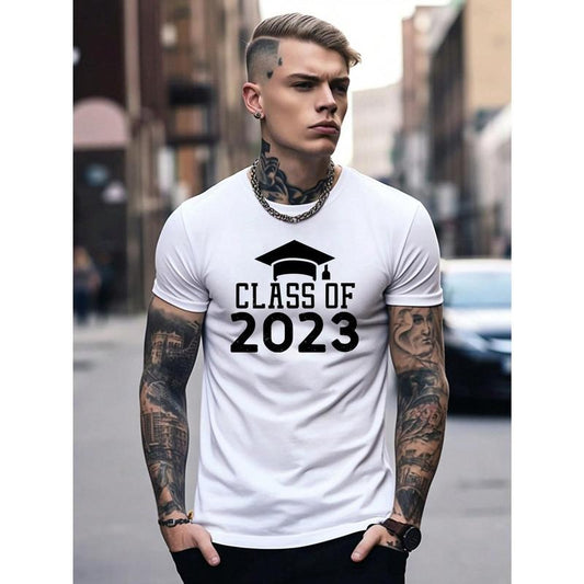 Men Letter Graphic T-shirt Made in USA