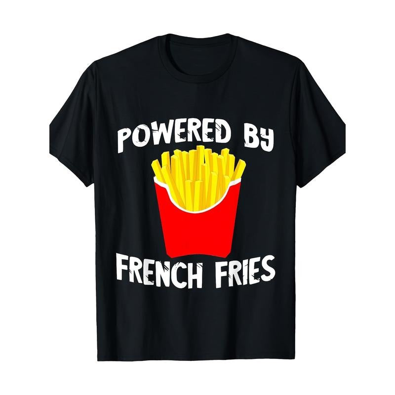 Men'S Casual Crew Neck T-Shirt - 100% Cotton, Geometric French Fries Print, Short Sleeve, All-Season, Regular Fit, Slight Stretch Knit Fabric, Digital Heat Transfer Made in USAstyle{n002}2