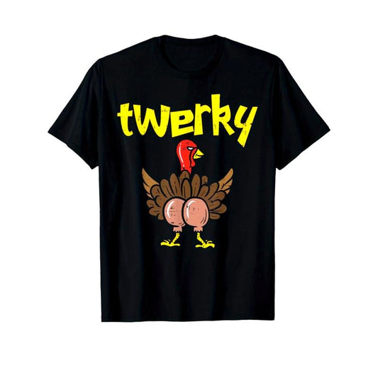 Men'S Cotton Graphic T-Shirt, 100% Cotton, Crew Neck, Short Sleeve, Sports Style, Slight Stretch, Geometric Turkey Pattern, Loose Fit, with Thanksgiving Day Print for Casual, Outdoor, All-Season Wear made in usa
