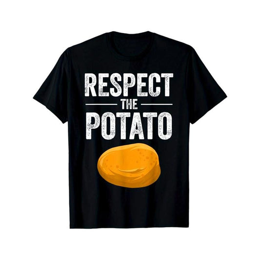 Men'S Cotton T-shirt Printed with the Word "Respect", Casual Short-Sleeved round Neck T-shirt, Soft and Comfortable Top made in usa
