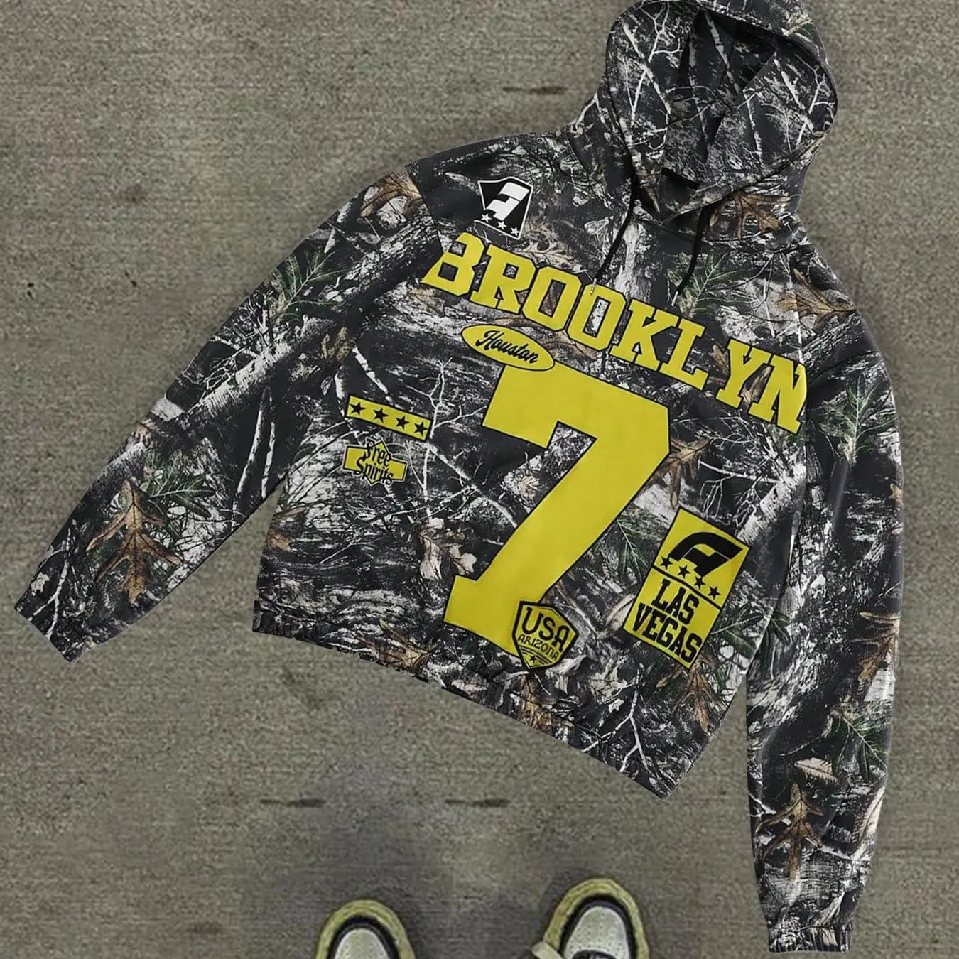 Men's All Over Print Drop Shoulder Hoodie, Fashion Casual Regular Fit Letter & Number Print Drawstring Hooded Sweatshirt for Daily Holiday Outdoor Wear, Men Clothes for Fall & Winter