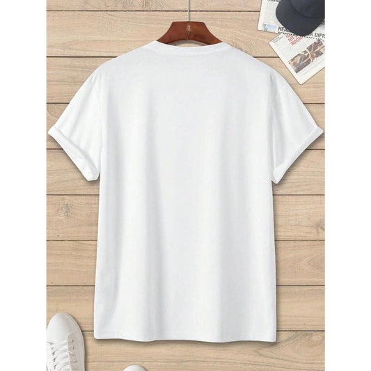 Men's Animal Printed Round Neck Short Sleeve Summer T-Shirt Made in USA