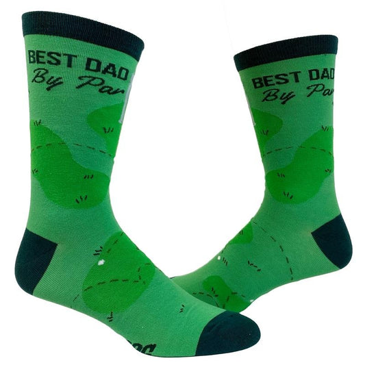Men's Best Dad By Par Socks Funny Fathers Day Golf Novelty Graphic Footwear Funny Graphic Socks Comfortable Fitted...