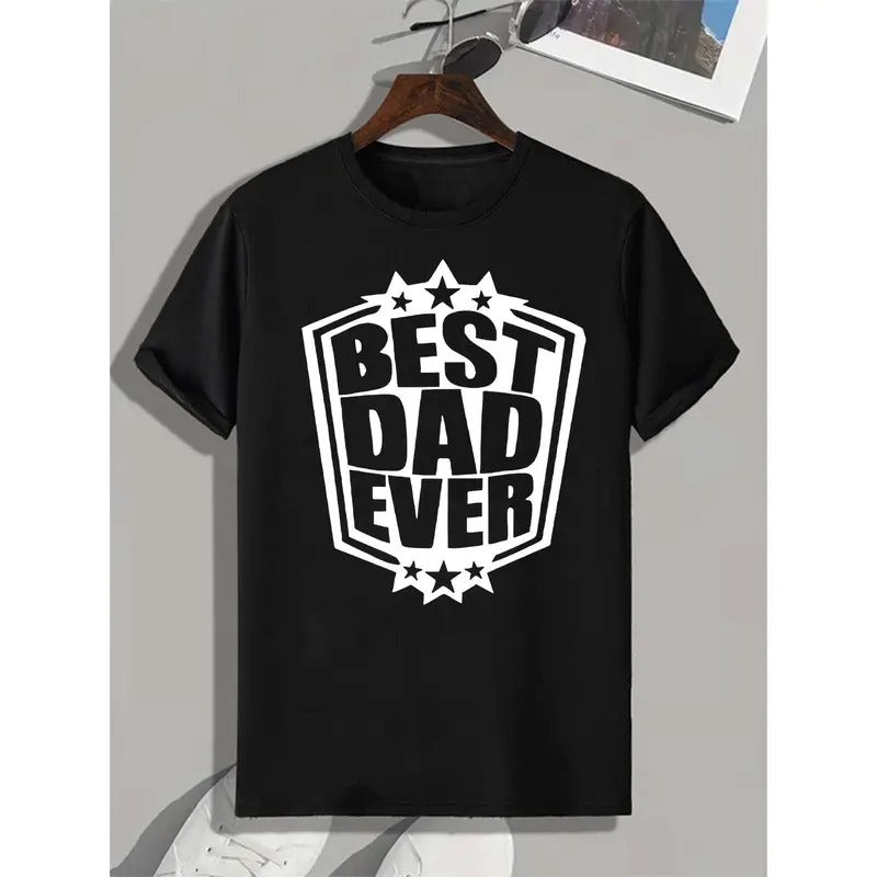 Men's Casual & Stylish T-shirt, " BEST BAD EVER " Print T-shirt For Sports & Exercise MADE IN USA