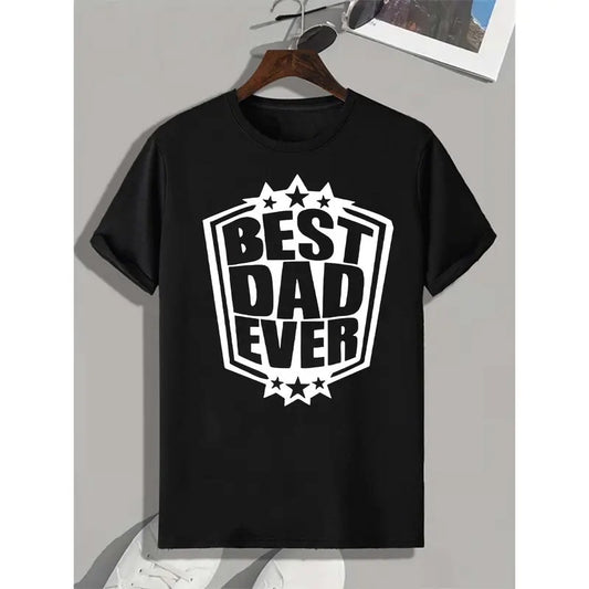 Men's Casual & Stylish T-shirt, " BEST BAD EVER " Print T-shirt For Sports & Exercise MADE IN USA