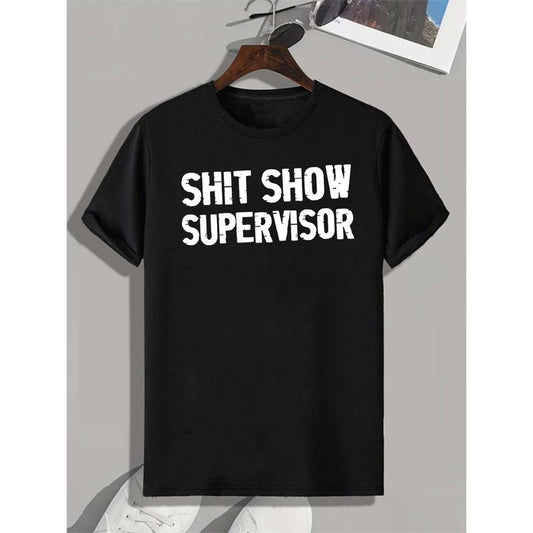 Men's Casual & Stylish T-shirt, Letter Print T-shirt For Sports & Exercise made in USA