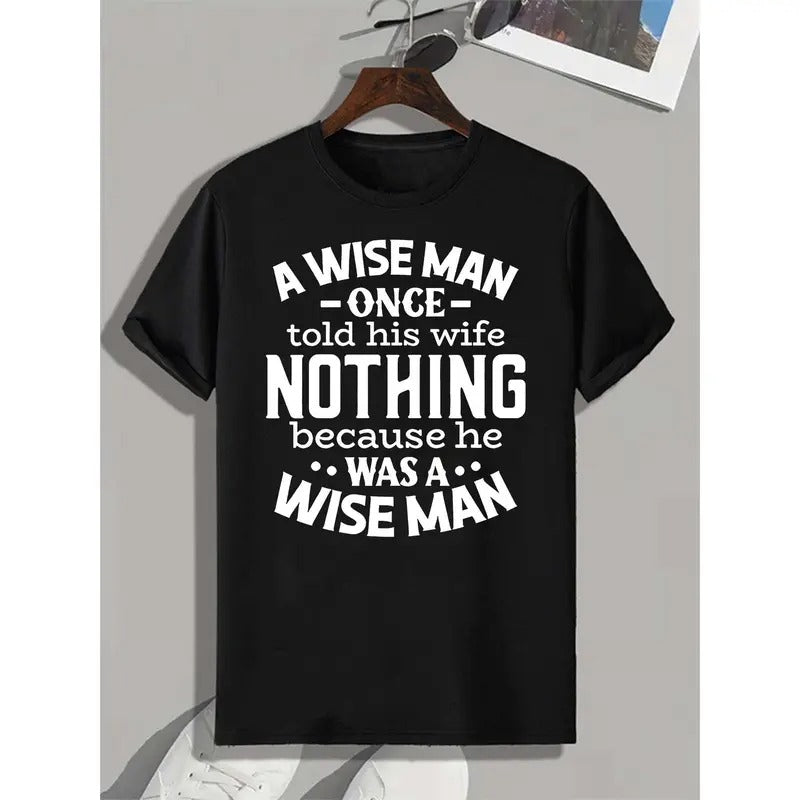 Men's Casual Athletic T-Shirt - Round Neck with Letter Print Design, Machine Washable - Perfect for Summer, Men's Casual, Sport, T-shirt, Short Sleeve MADE IN USA