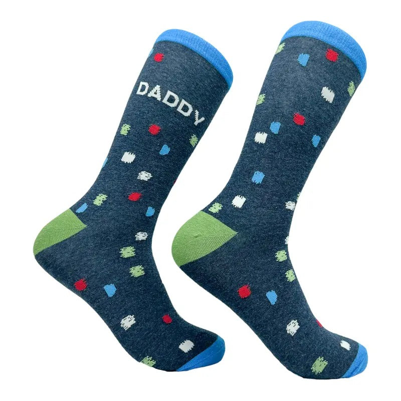 Men's Daddy Socks Funny Cool Dad Fathers Day Gift Footwear Funny Graphic Socks Comfortable Fitted Spandex Cotton