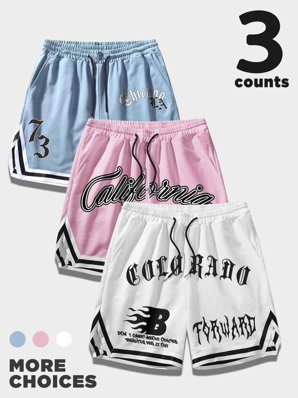 Men's Letter & Figure Print Boxer Brief, Casual Comfy Breathable Short-leg Briefs for Daily Wear, Mens Underwear for All Seasons