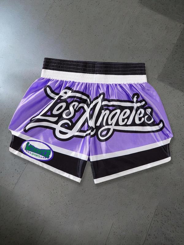 Men's Letter Print Boxer Briefs, Regular Fit Casual Comfy Breathable Underwear for Daily Wear, Mens Underwear for All...