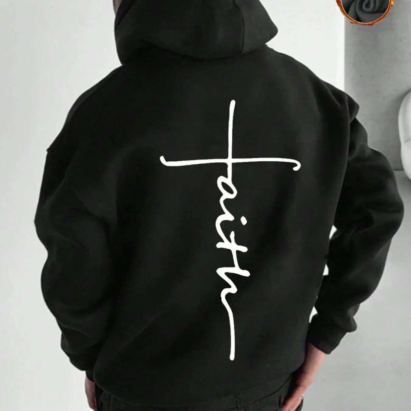 Men's Letter Print Drop Shoulder Hoodie, Fashion Casual Regular Fit Drawstring Pocket Hooded Sweatshirt for Daily Holiday Outdoor Wear, Men Clothes for Fall & Winter