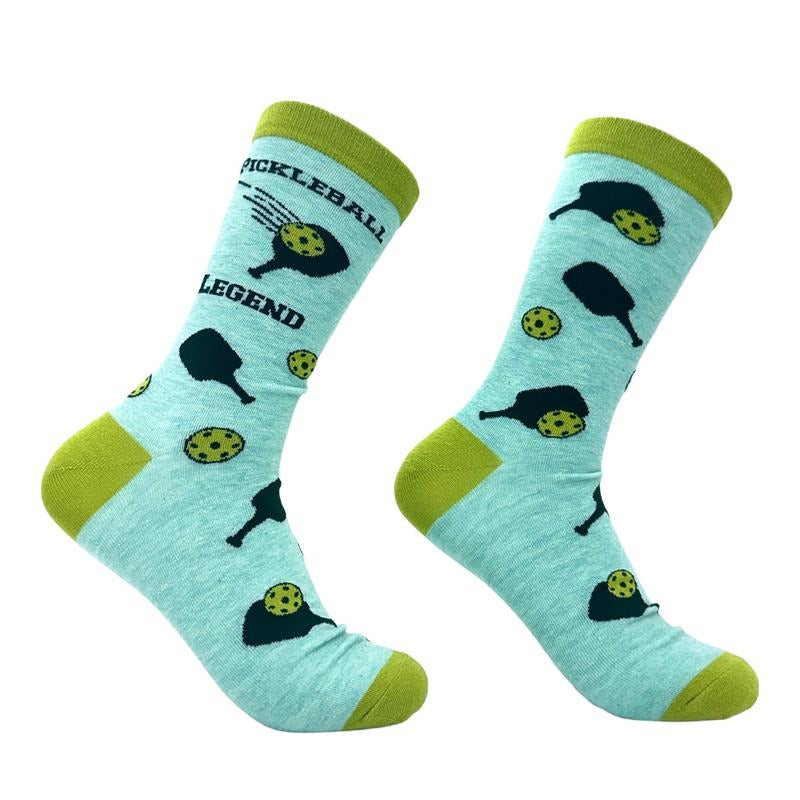 Men's Pickleball Legend Socks Funny Sarcastic Pickle Ball Lovers Paddle Joke Footwear Funny Graphic Socks Comfortable...