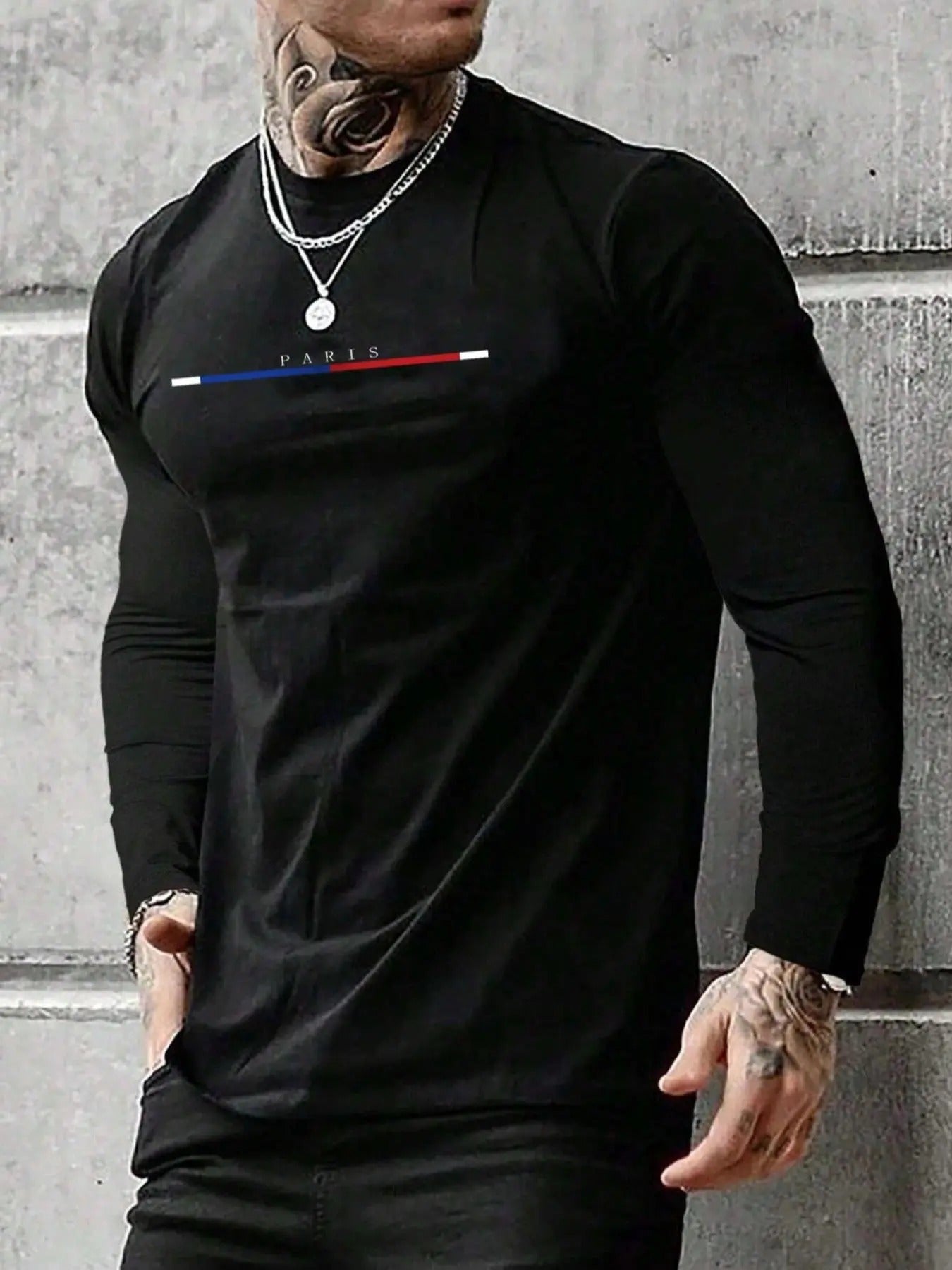 Men's Regular Fit Letter Print Round Neck Sweatshirt, Casual Long Sleeve Crew Neck Pullover for Fall & Winter, Fashion...