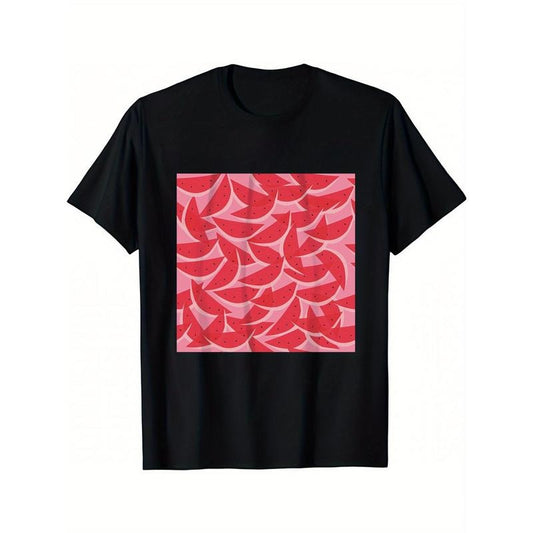 Men's T-shirt, Fruit And Vegetables Watermelons Tees Comfortable Summer Outdoor Clothing made in usa