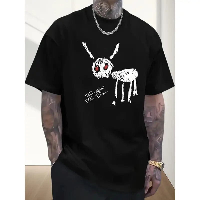 Men's T-shirt, men's personality, for all the dogs, men's outdoor casual top, comfort and fashion coexist Made in USA