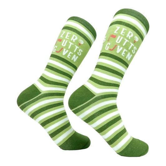 Men's Zero Putts Given Socks Funny Golf Putt Lovers Joke Footwear Funny Graphic Socks Comfortable Fitted Spandex Cotton