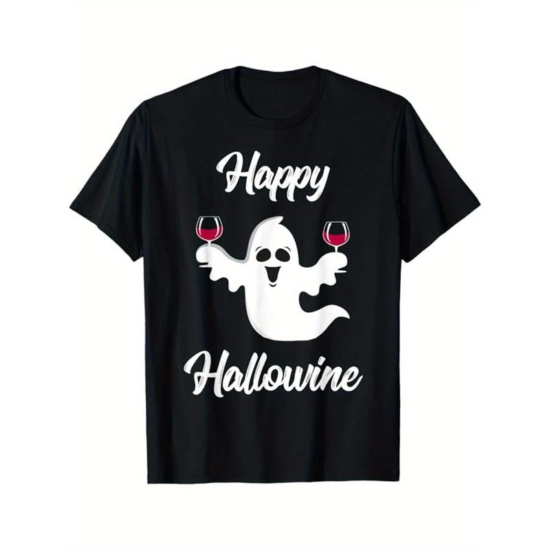 Men's cotton printed T-shirt with wine pattern, casual short-sleeved round neck game T-shirt, men's outdoor T-shirt Made in USAstyle{n002}2