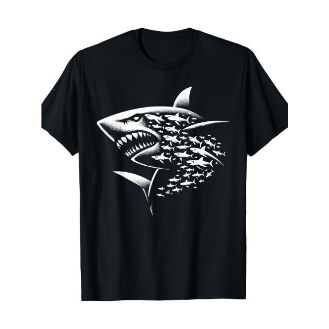 Men's crew neck T-shirt, Shark Lover Marine Bioscience Shark T-shirt, Men's T-shirt Made in USA
