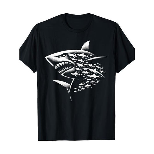 Men's crew neck T-shirt, Shark Lover Marine Bioscience Shark T-shirt, Men's T-shirt Made in USA