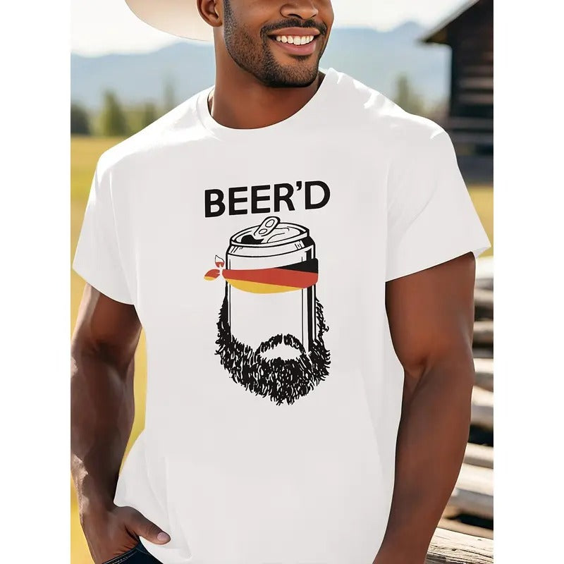 Men's stylish Casual print T-shirt - short sleeve, comfortable and stylish T-shirt top for everyday wear - ideal for men's wear Made in USA