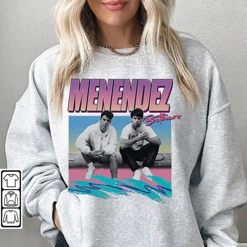 Menendez Brothers Shirt, Erik and Lyle Menendez, 80s Erik & Lyle, True Crime Fan Gift, Retro Monster Shirt Sweater Menswear Streetwear Man Casual Crewneck