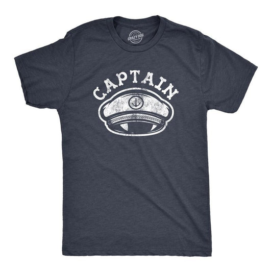 Mens Captain T Shirt Funny Boating Ocean First Mate Cruise Party Summer Vacation Tee Mens Funny T Shirts Cool Tees Soft Stylish Casual Menswear Funny Summer Short Sleeve Novelty Tees for Guys Navy