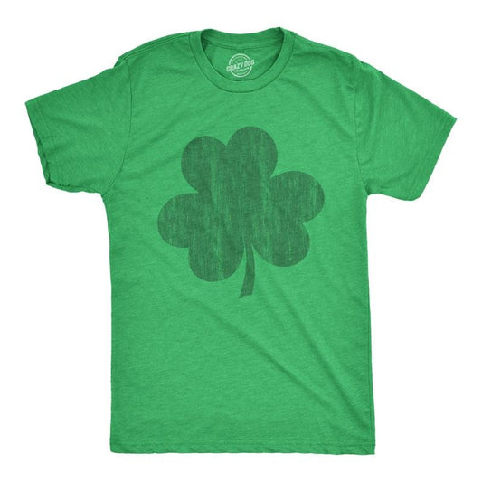 Mens Distressed Clover T Shirt Cool St Patricks Day Vintage Shamrock Awesome Graphic Tee Mens Funny T Shirts Cool Tees...
